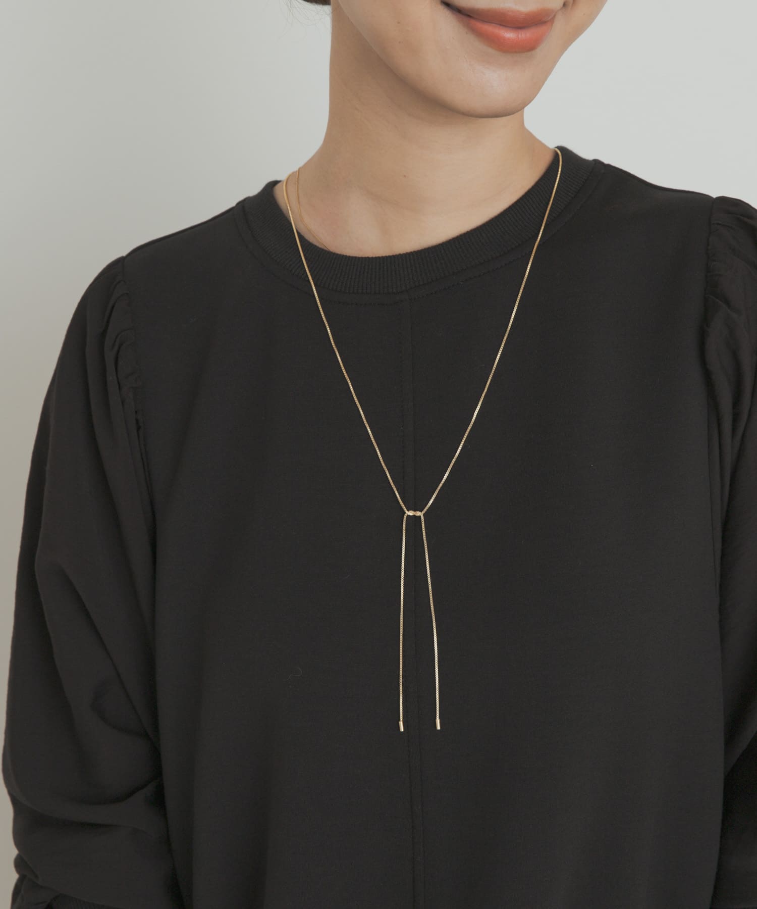 ノットロングネックレス GOLD one