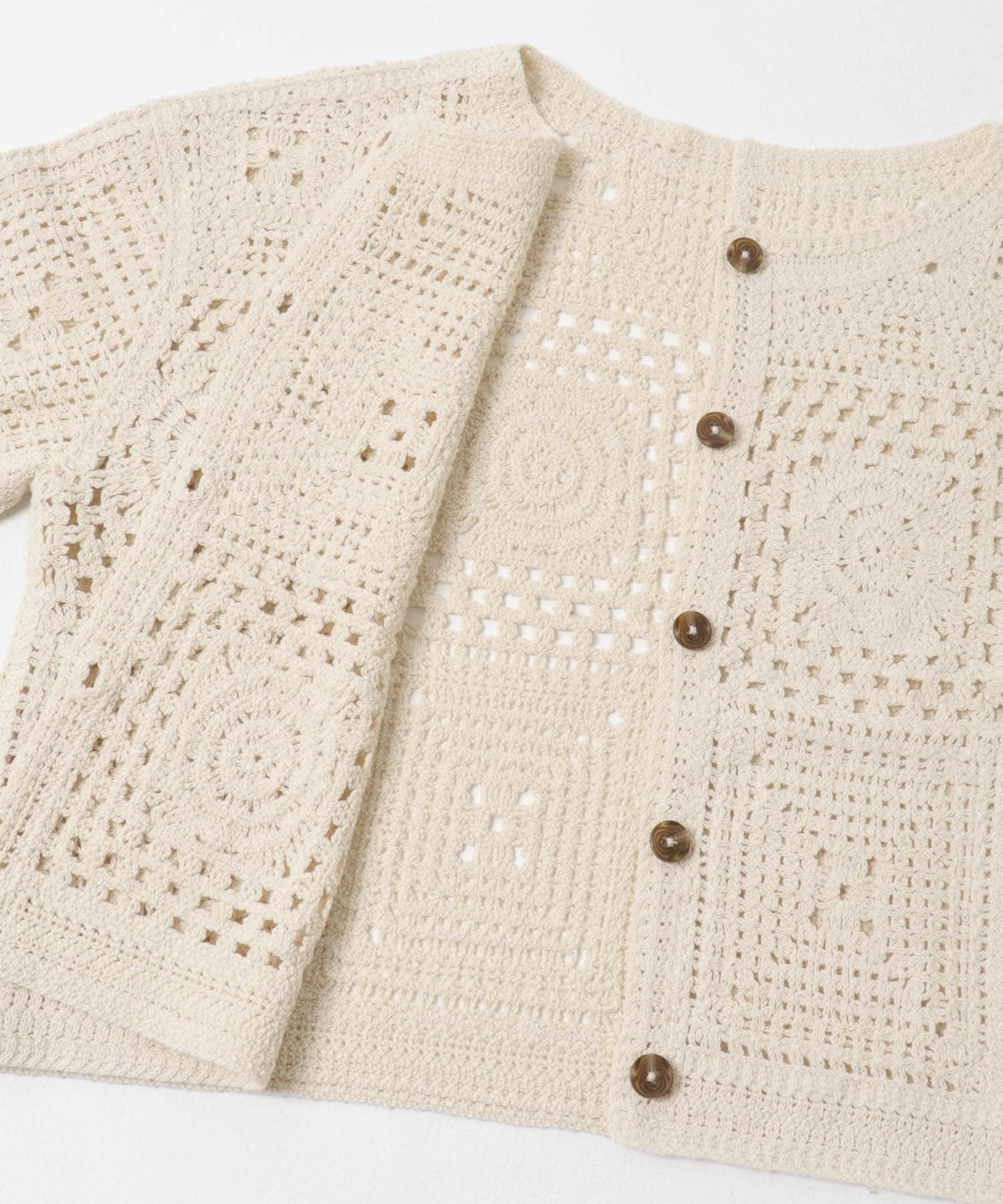 『WEB/一部店舗限定サイズ』2WAYクロシェカーディガン(KIDS) NATURAL 150