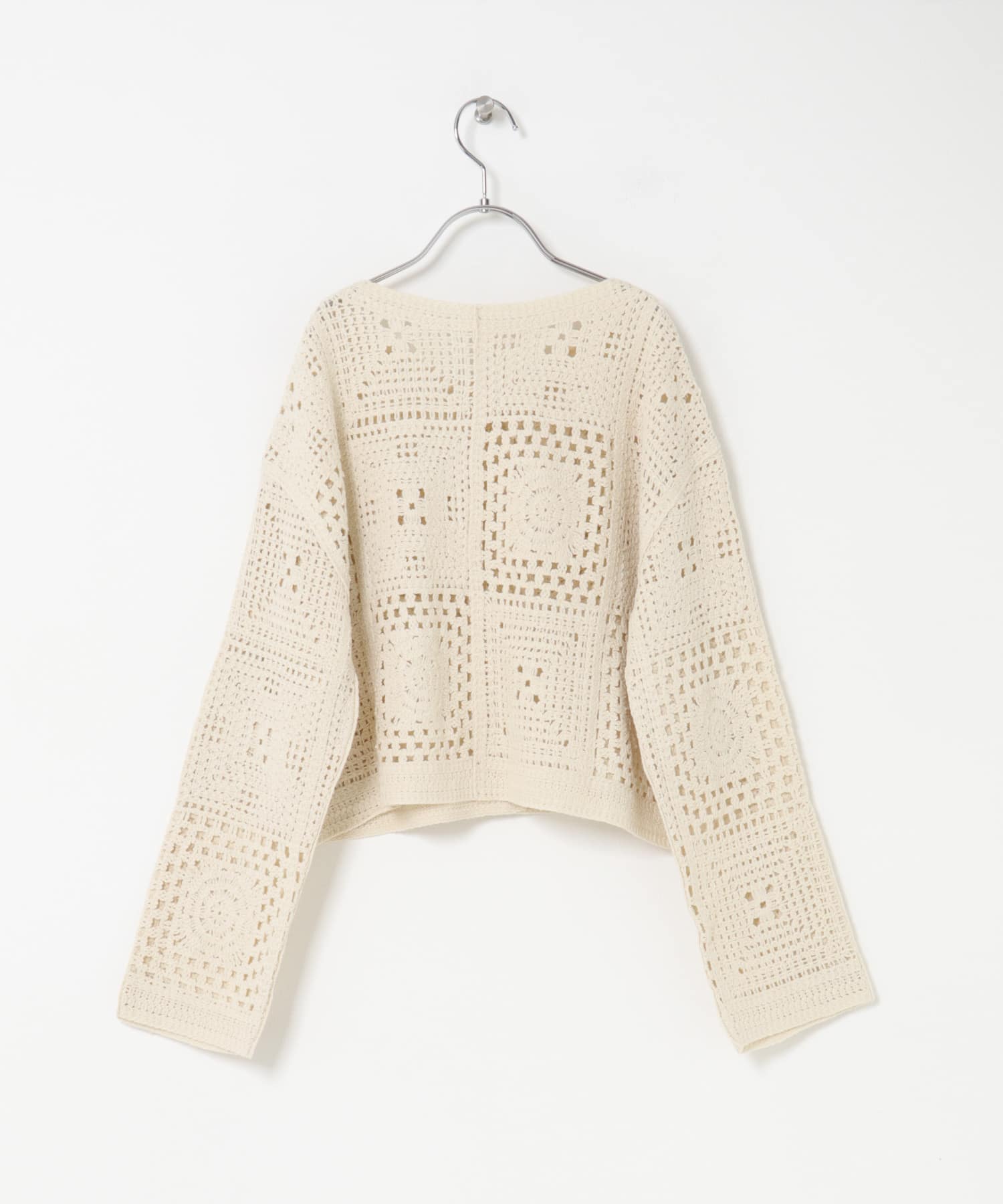 『WEB/一部店舗限定サイズ』2WAYクロシェカーディガン(KIDS) NATURAL 150