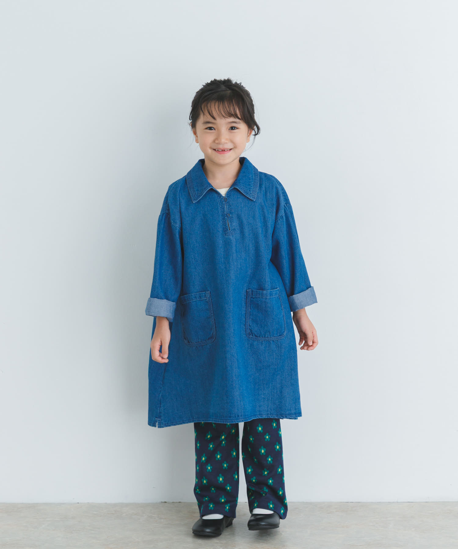 デニムミニワンピース(KIDS) INDIGO 105