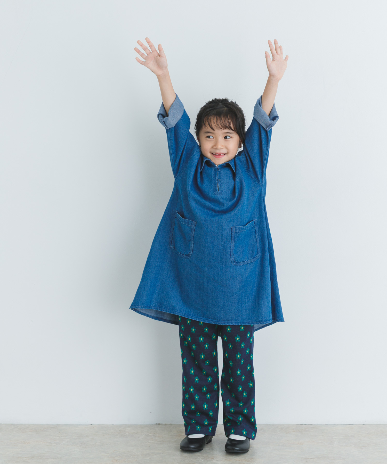 デニムミニワンピース(KIDS) INDIGO 105