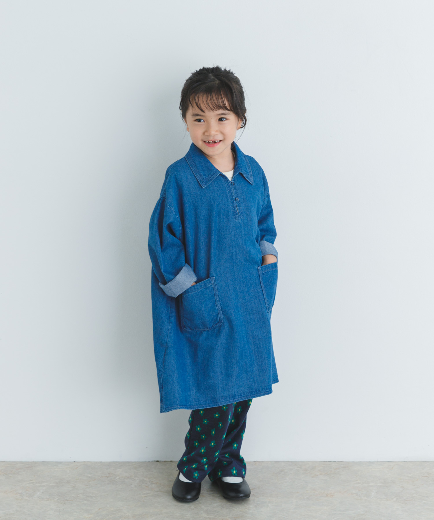 デニムミニワンピース(KIDS) INDIGO 105