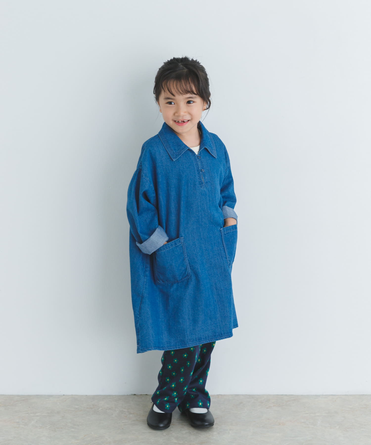 デニムミニワンピース(KIDS) INDIGO 105