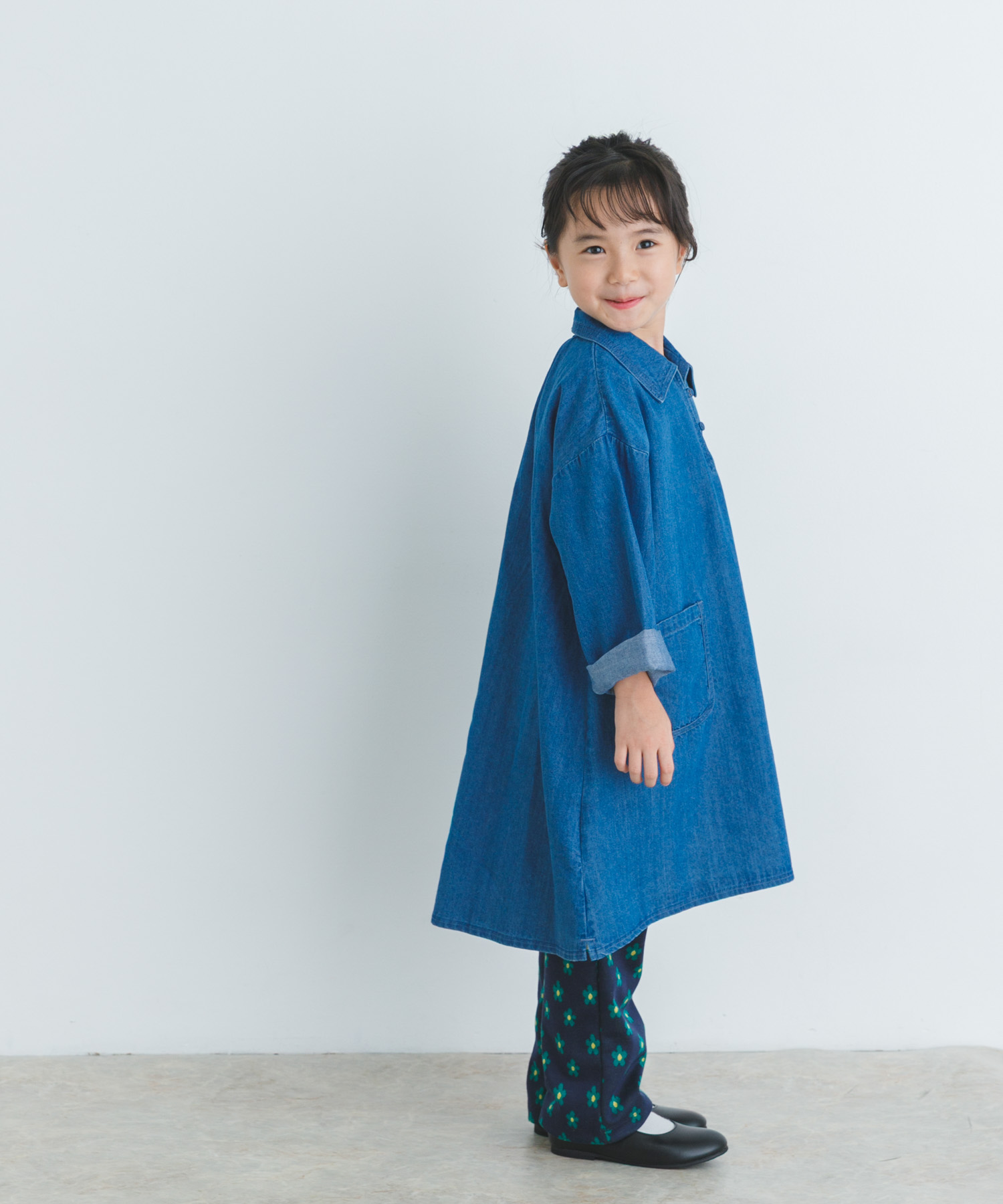 デニムミニワンピース(KIDS) INDIGO 105