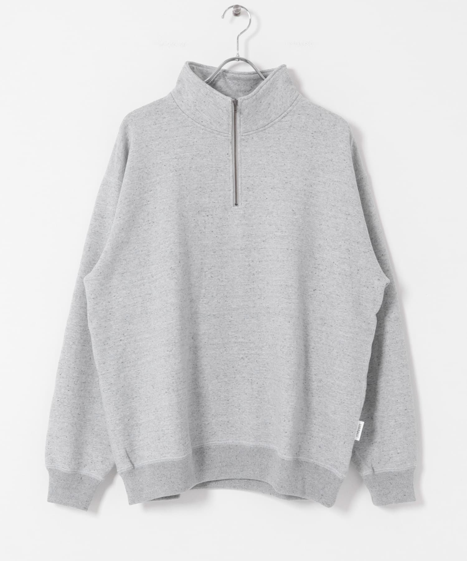 commpost 反毛裏毛ハーフジップスウェット(M TOP GRAY): トップス