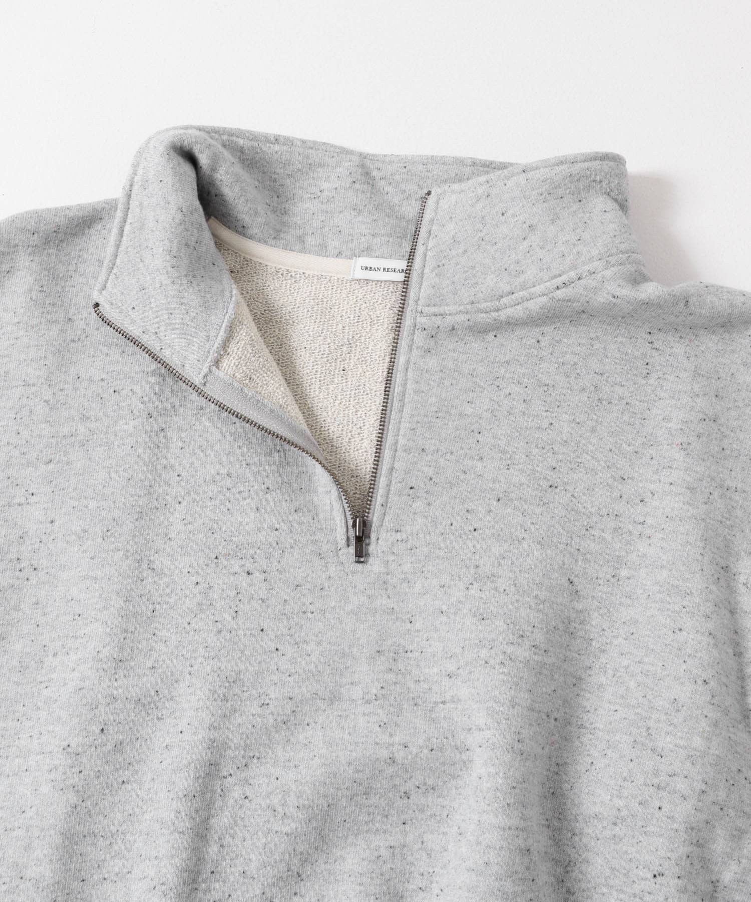 commpost 反毛裏毛ハーフジップスウェット(M TOP GRAY): トップス
