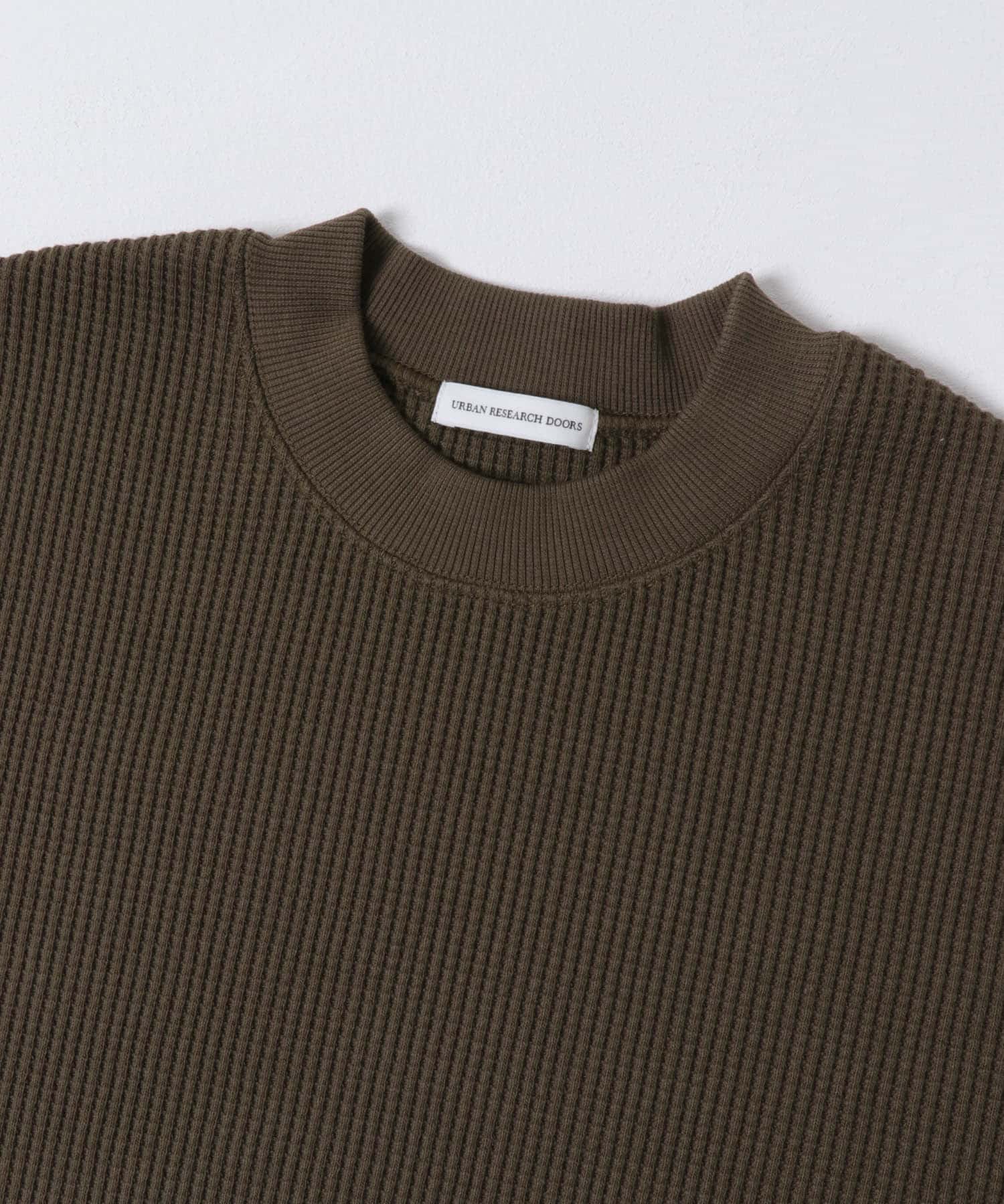 『UR TECH』ワッフルロングスリーブTシャツ BROWN M