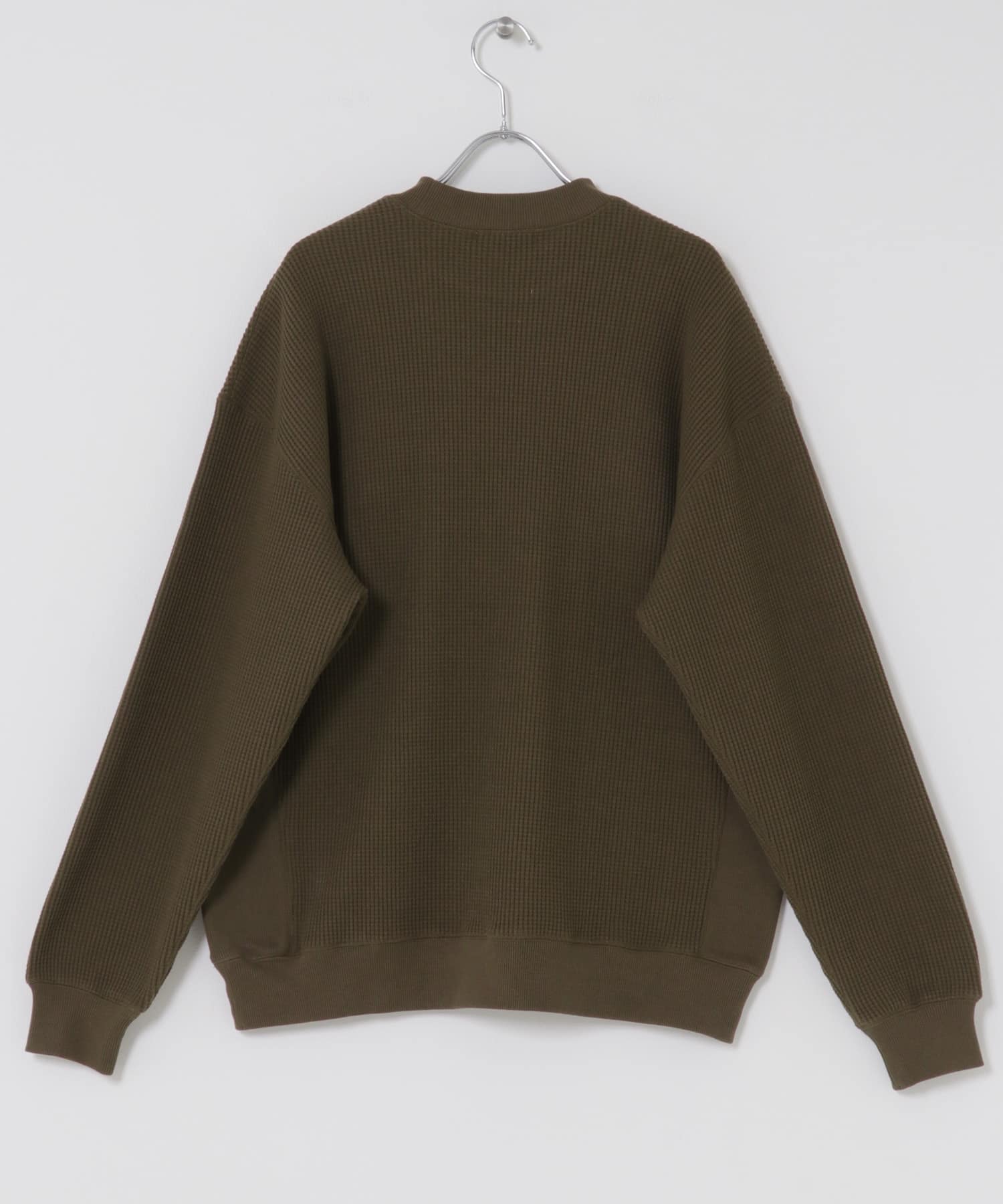 『UR TECH』ワッフルロングスリーブTシャツ BROWN M