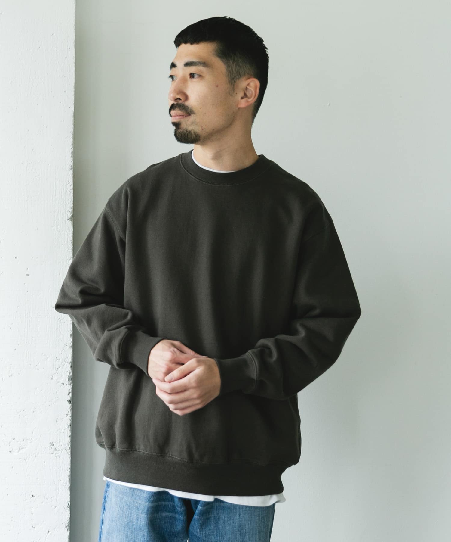 裏起毛クルーネックスウェット
