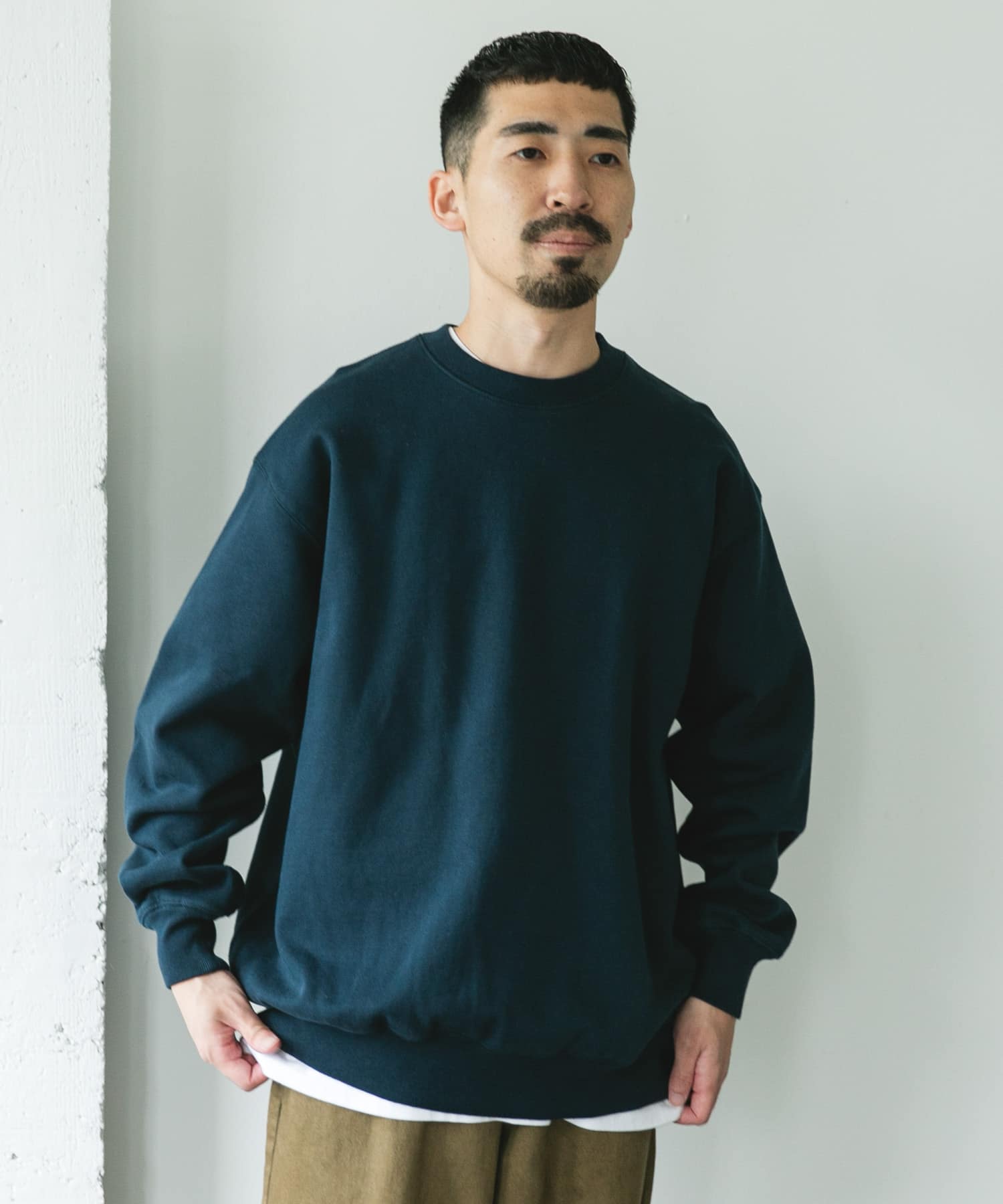 裏起毛クルーネックスウェット