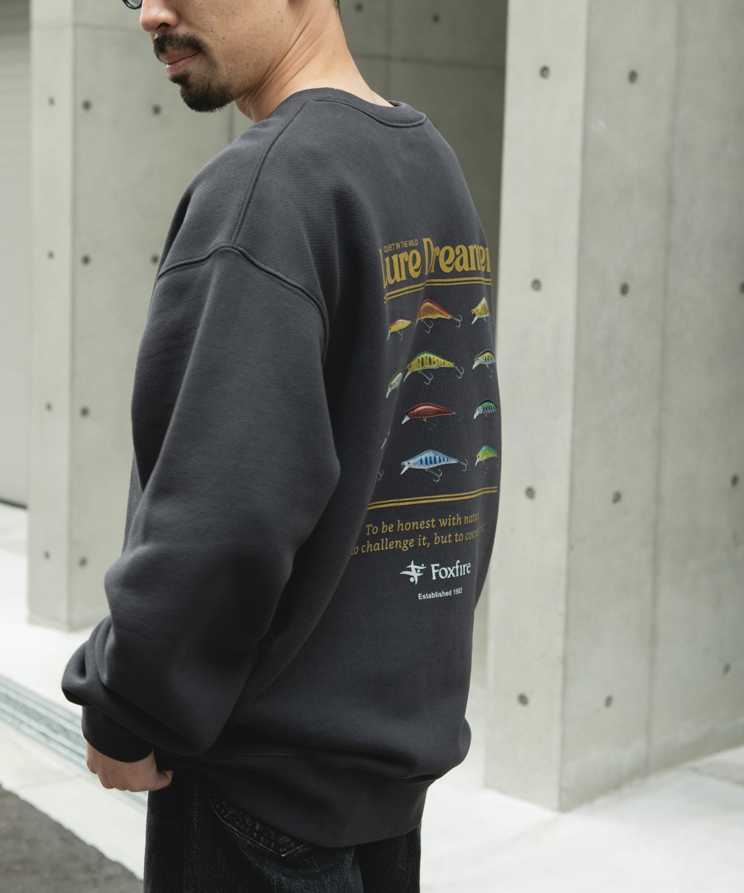 FOXFIRE プリントスウェット CHARCOAL① L