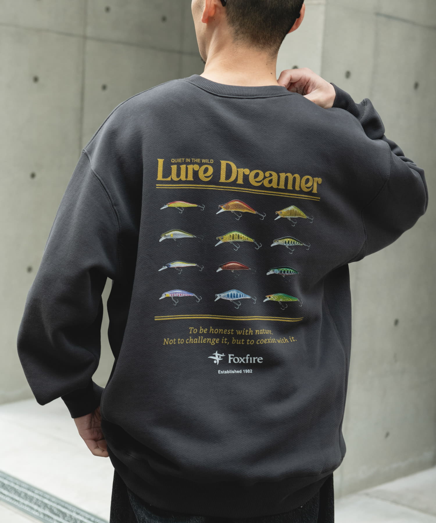 FOXFIRE プリントスウェット CHARCOAL① L