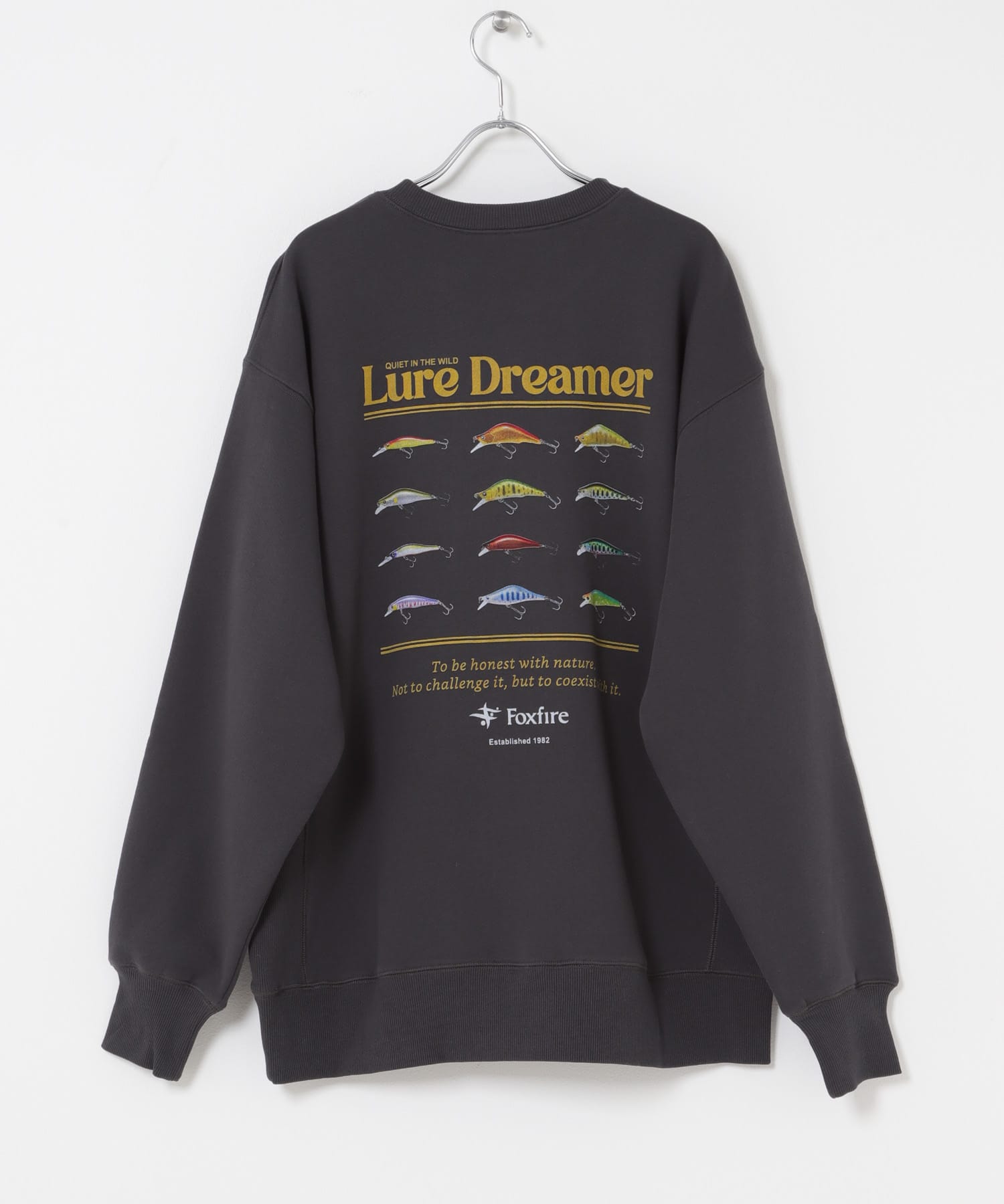 FOXFIRE プリントスウェット CHARCOAL① L