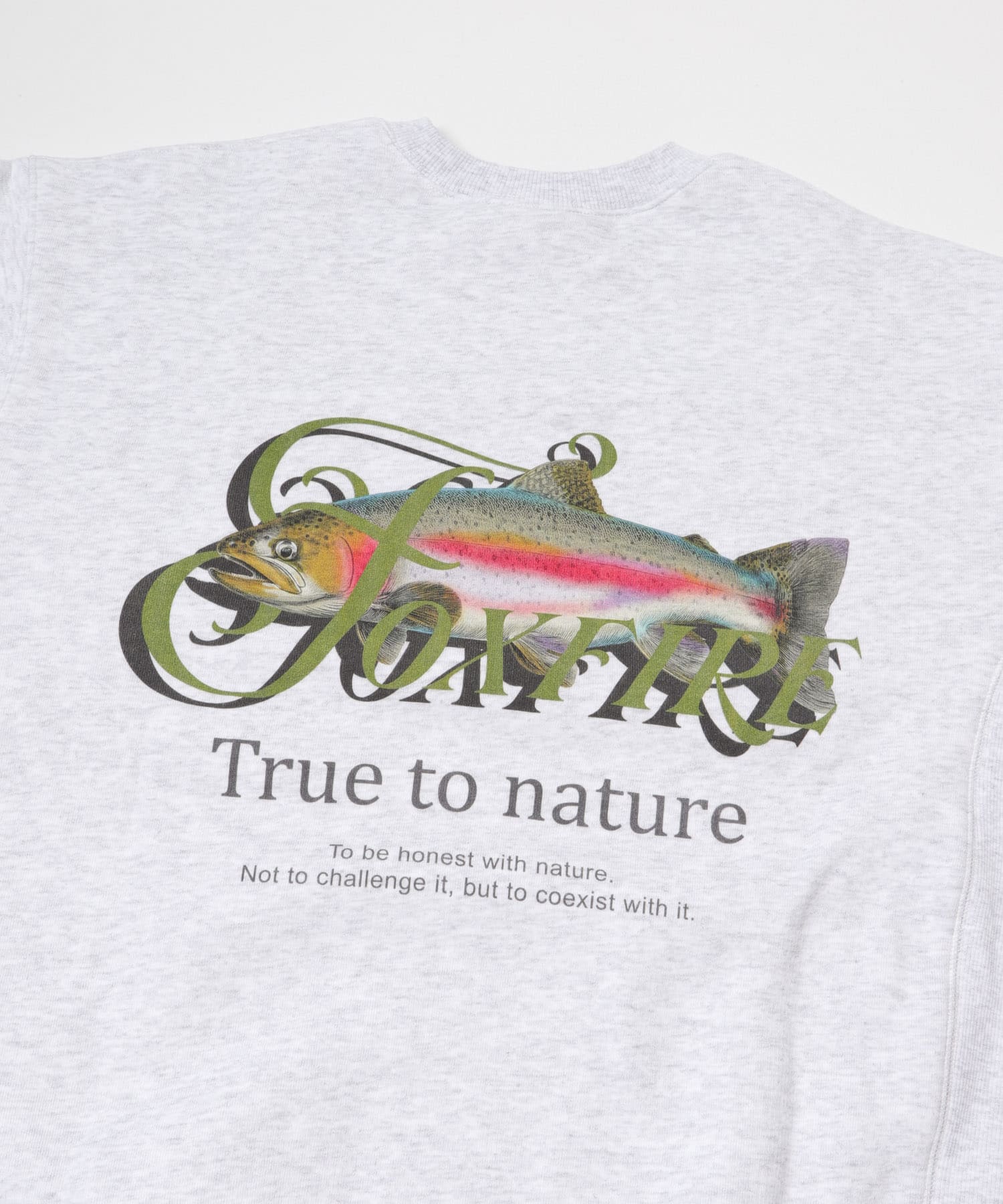 FOXFIRE プリントスウェット 杢GRAY② M