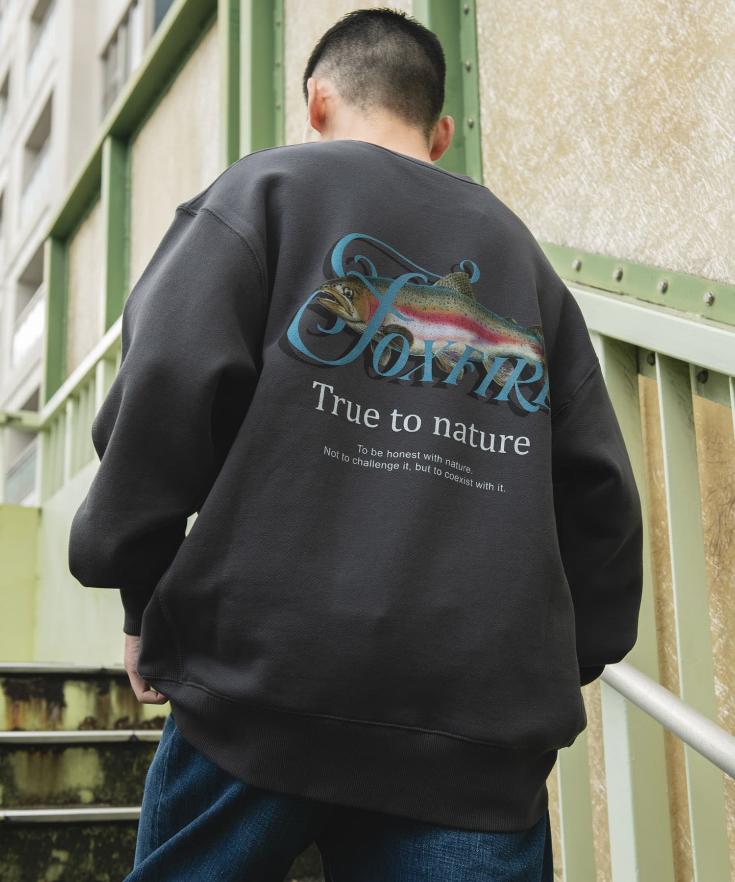 【ROADOFENGLAND】プリント長袖スウェット FOXFIRE プリントスウェット(M CHARCOAL②): トップス｜URBAN RESEARCH