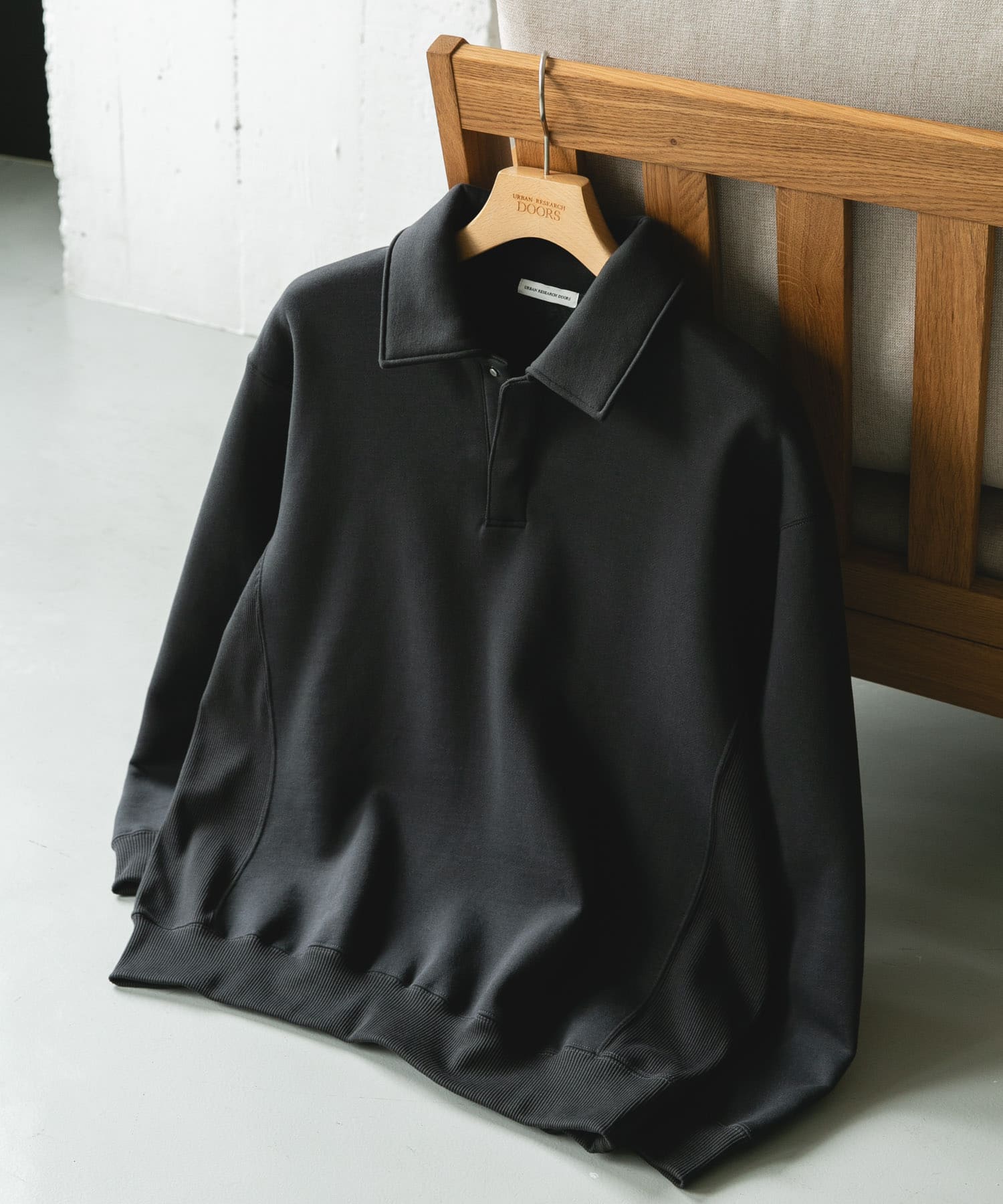 裏起毛スウェットポロシャツ NAVY M