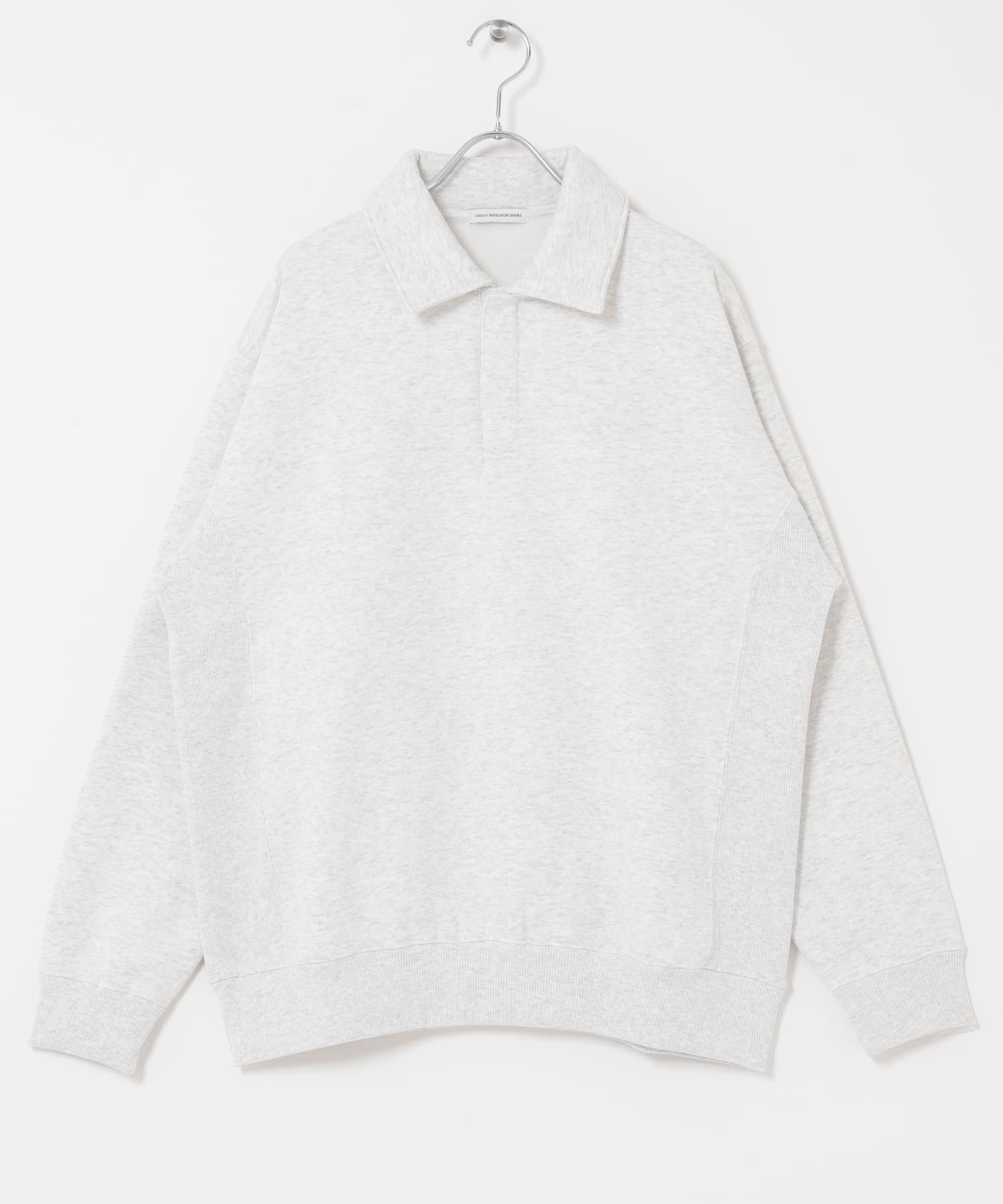 裏起毛スウェットポロシャツ GRAY M