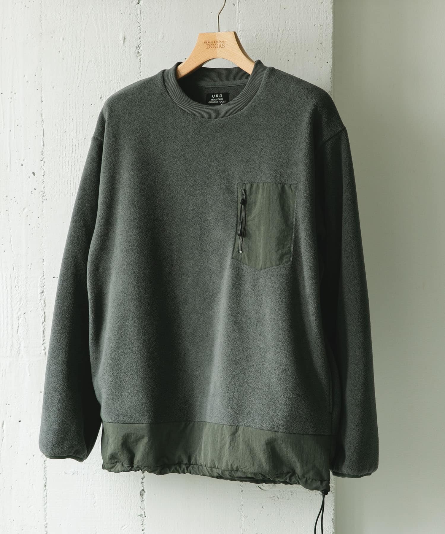 ナイロン ドッキング フリースプルオーバー CHARCOAL M