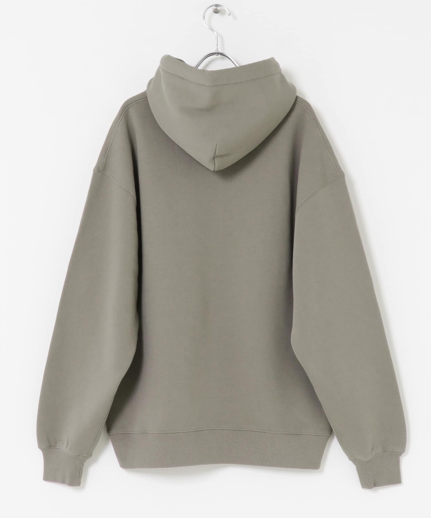 『UR TECH』ピグメントダイ裏起毛ZIPパーカー GRAY M