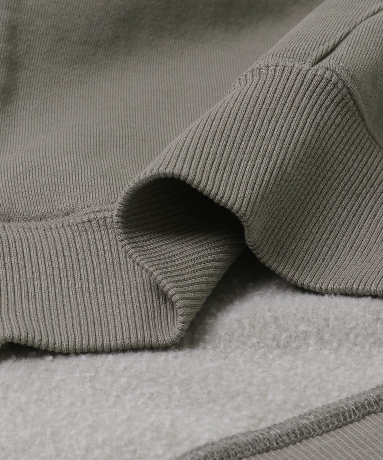 『UR TECH』ピグメントダイ裏起毛ZIPパーカー GRAY M
