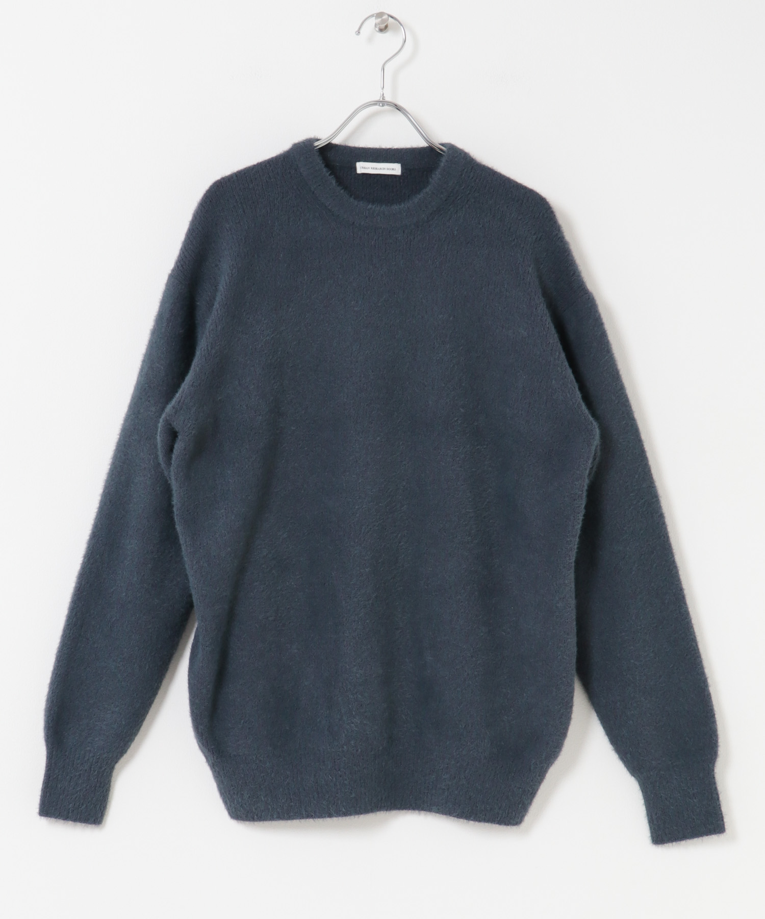 メランジシャギー クルーネックニット BLUE M