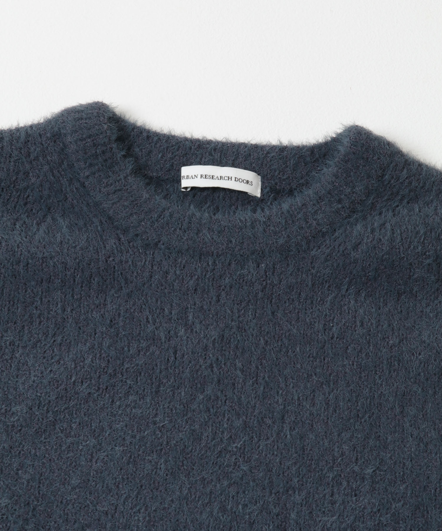 メランジシャギー クルーネックニット BLUE M