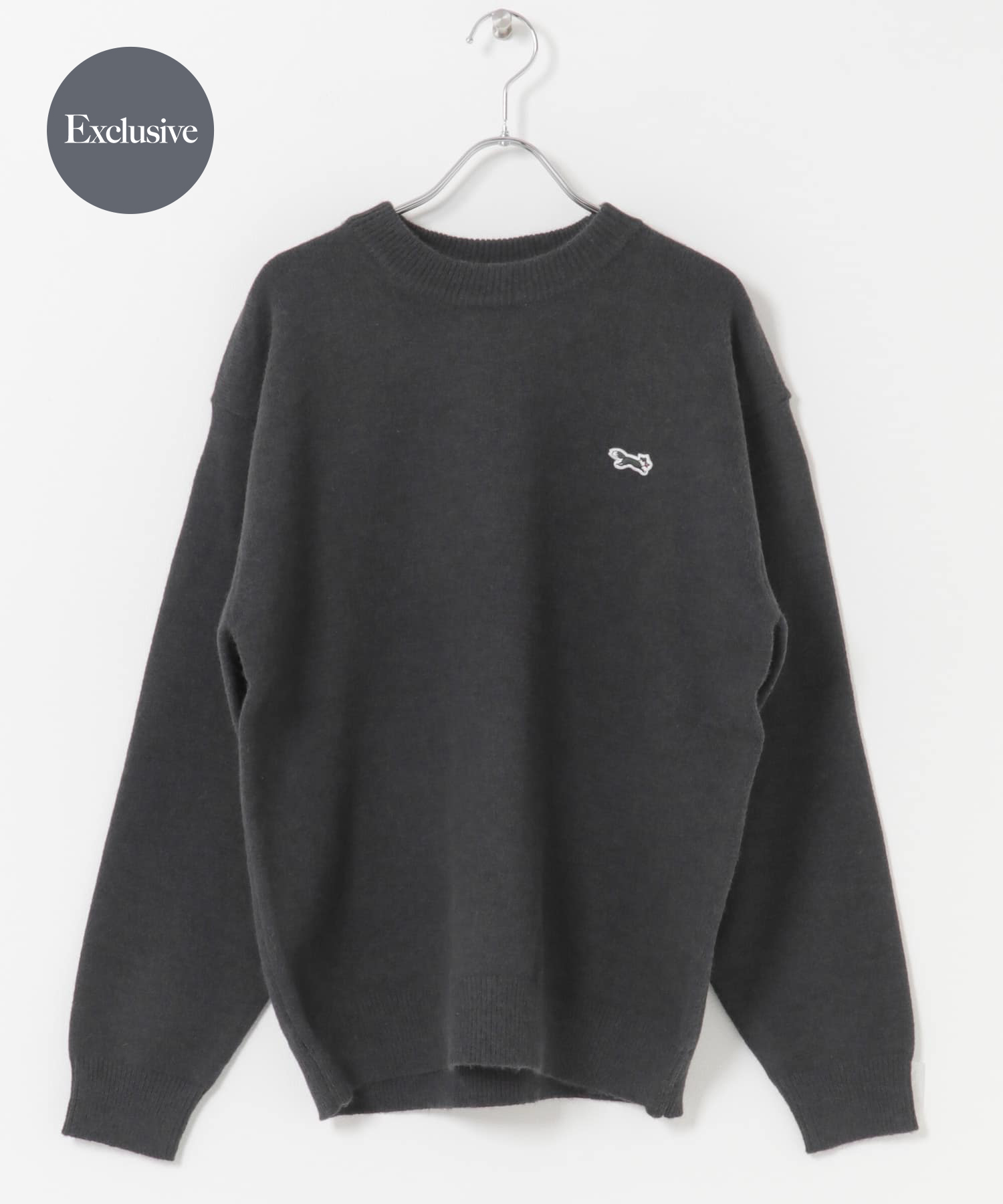 『別注』PENNEYS×DOORS　THE FOX クルーネックスフレニット CHARCOAL M