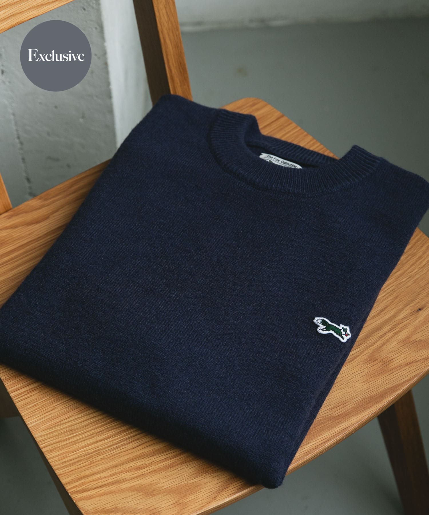 『別注』PENNEYS×DOORS　THE FOX クルーネックスフレニット NAVY M