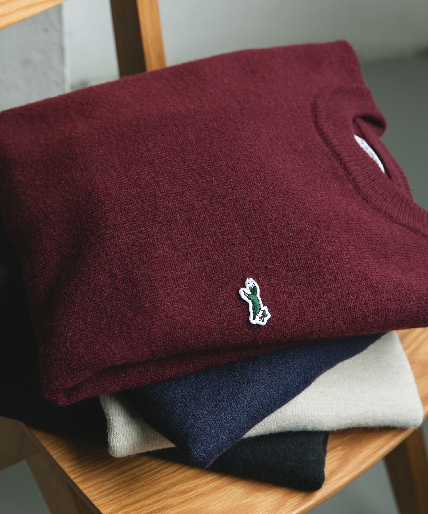 『別注』PENNEYS×DOORS　THE FOX クルーネックスフレニット CHERRY M