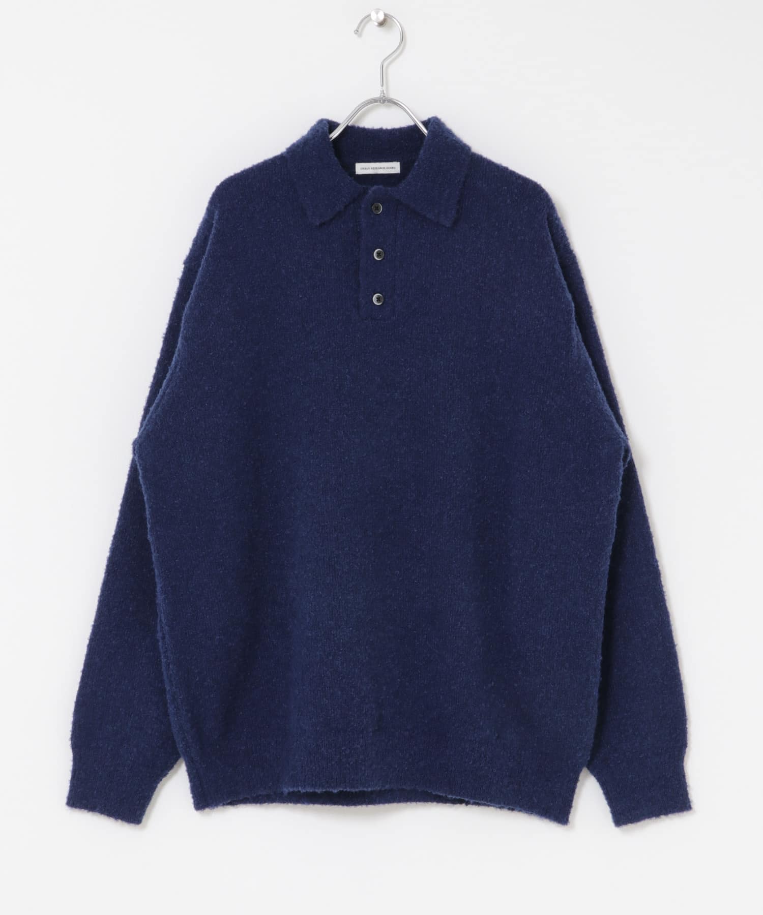 ブークレ ニットポロシャツ NAVY M