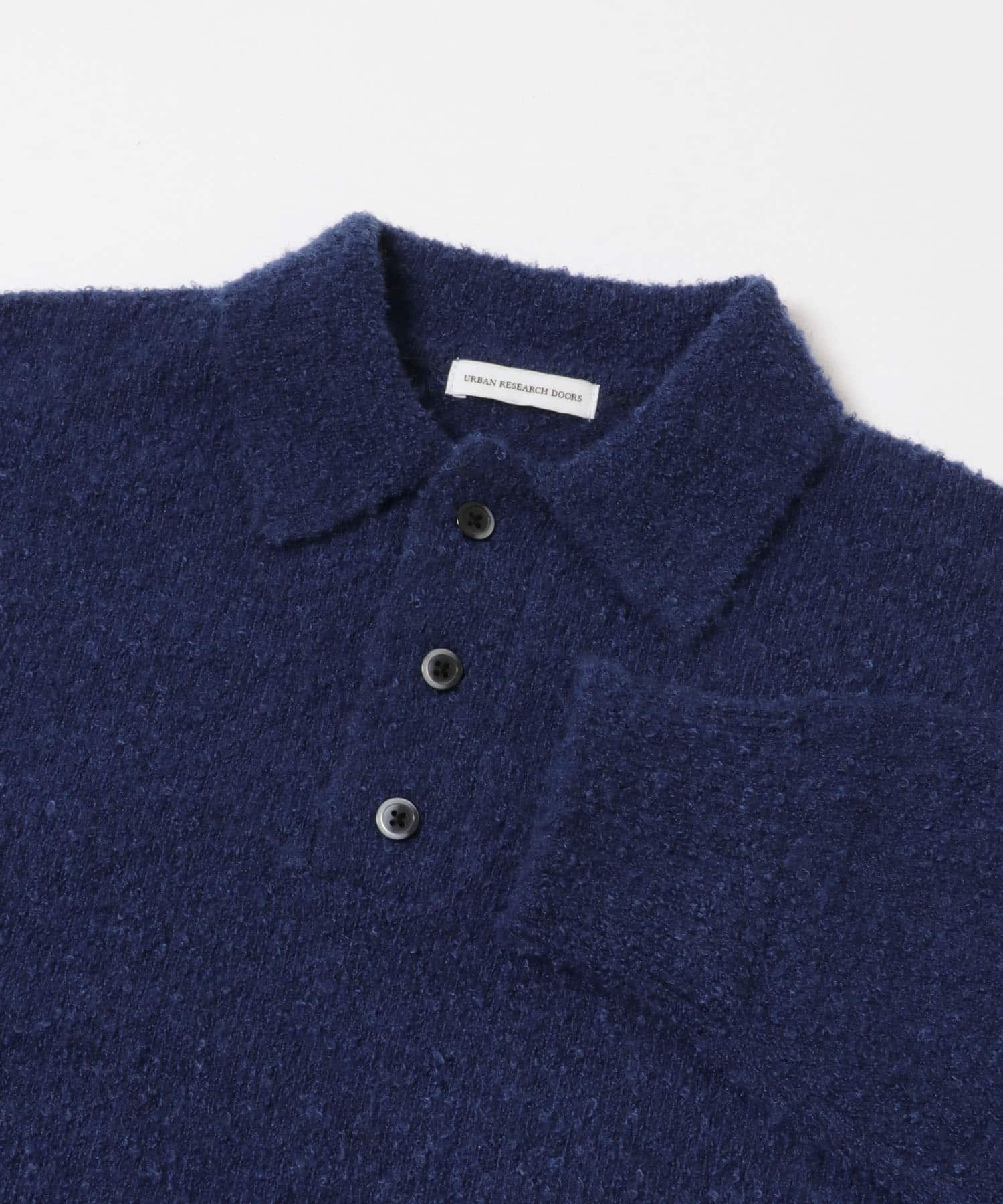 ブークレ ニットポロシャツ NAVY M