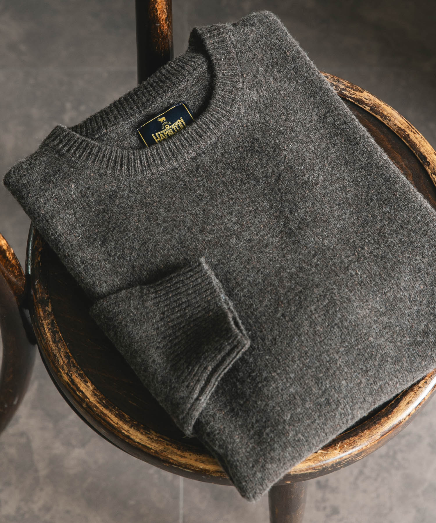 ハミルトンウールクルーネックニット