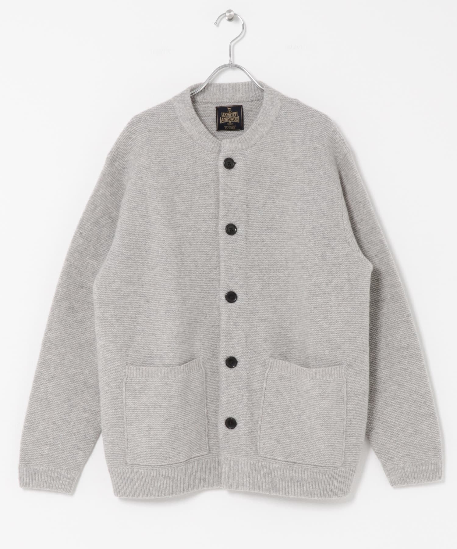 ハミルトンウールガーターカーディガン GRAY M