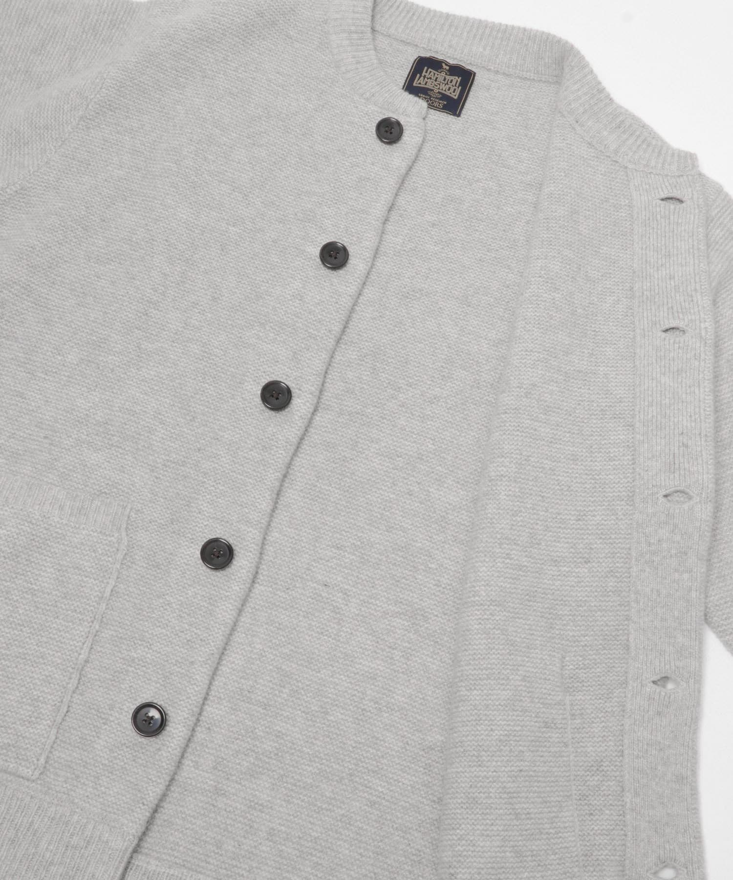 ハミルトンウールガーターカーディガン GRAY M
