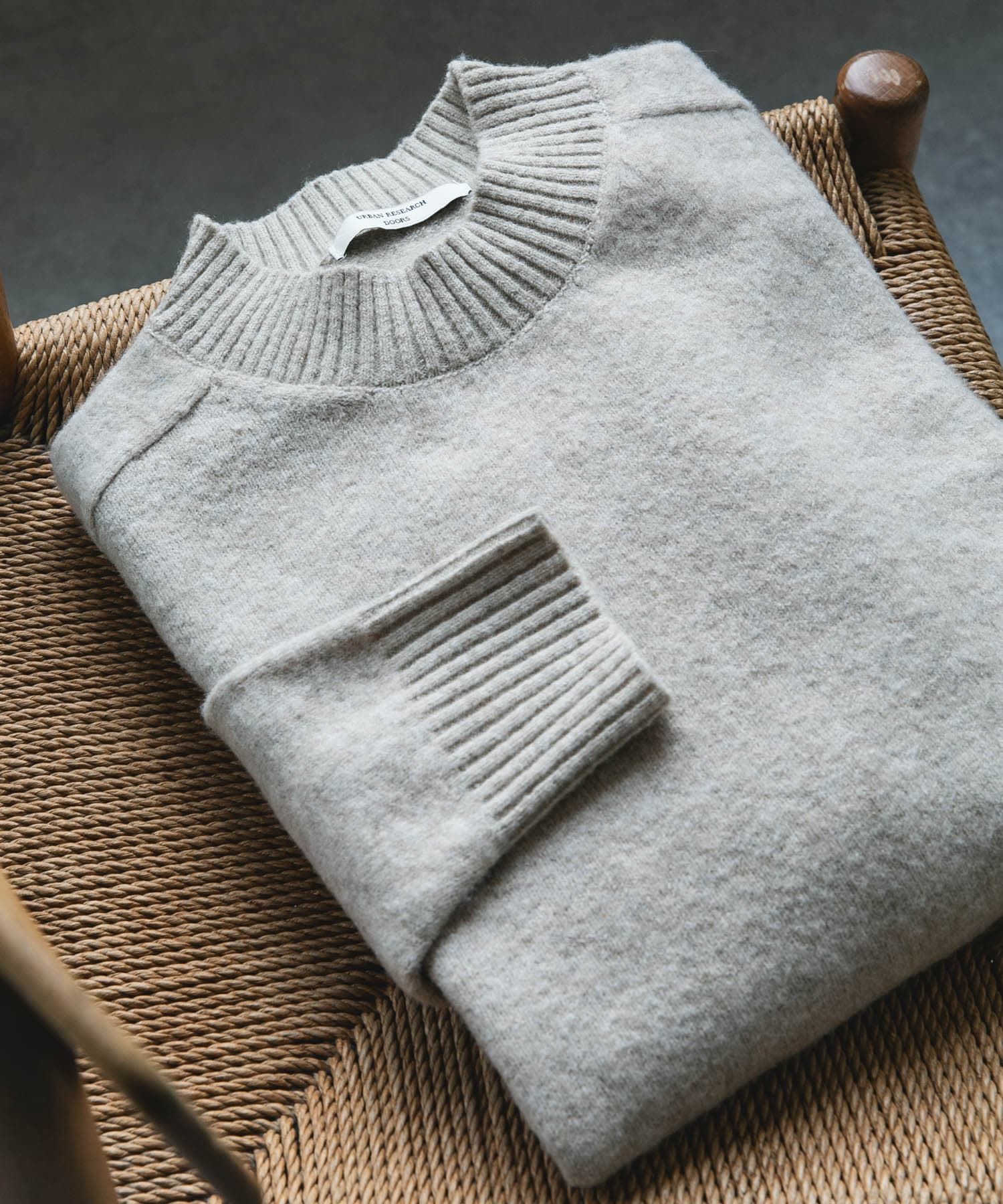 ウール混もちもちハイネックニット OFF BEIGE M