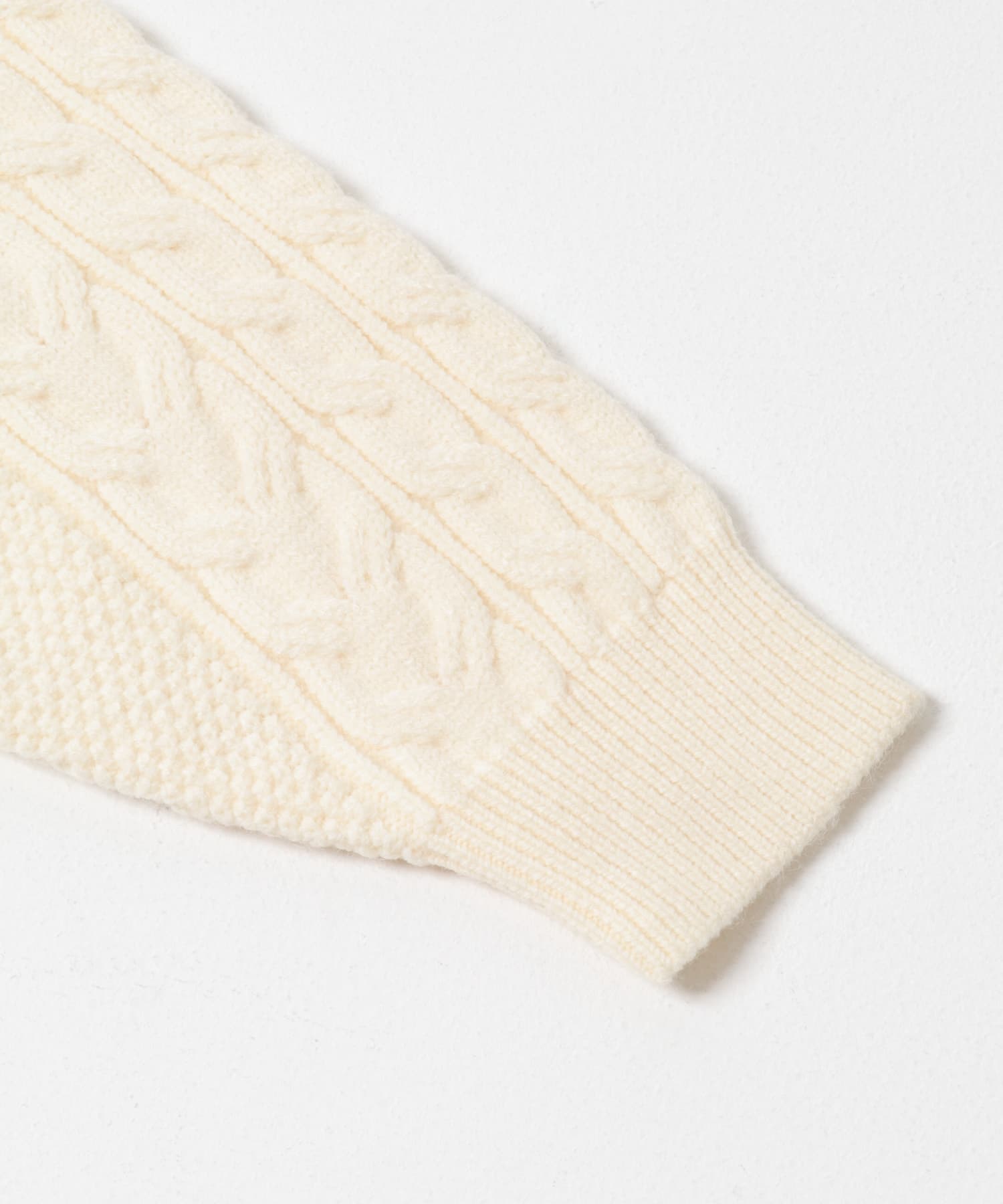 アランニットクルーネックプルオーバー WHITE M