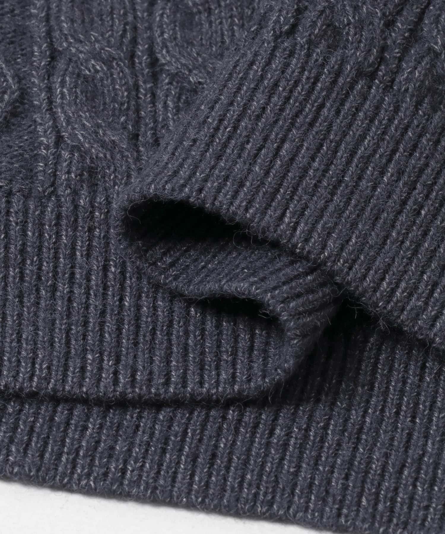 アランニットクルーネックプルオーバー NAVY M
