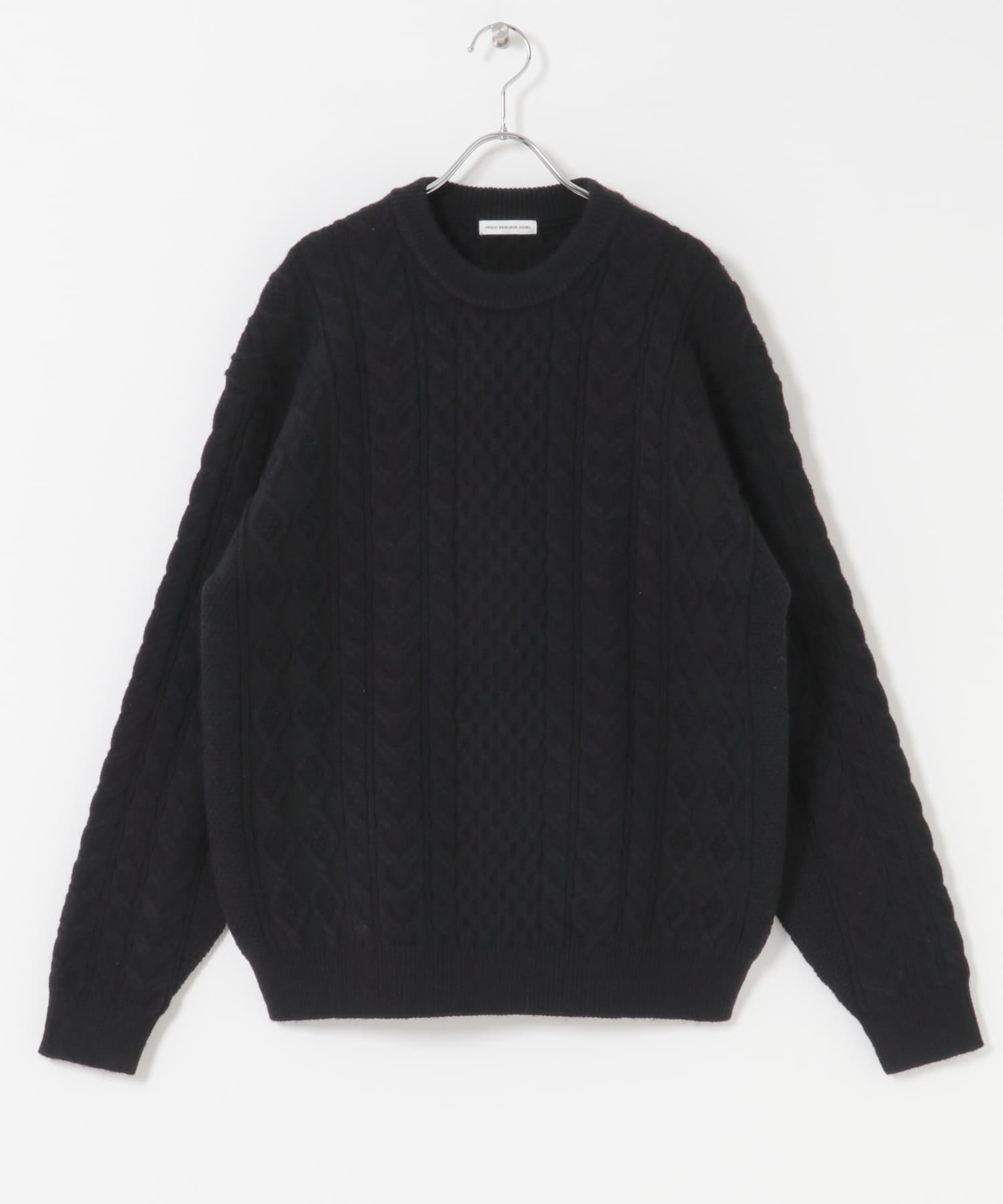 アランニットクルーネックプルオーバー BLACK M