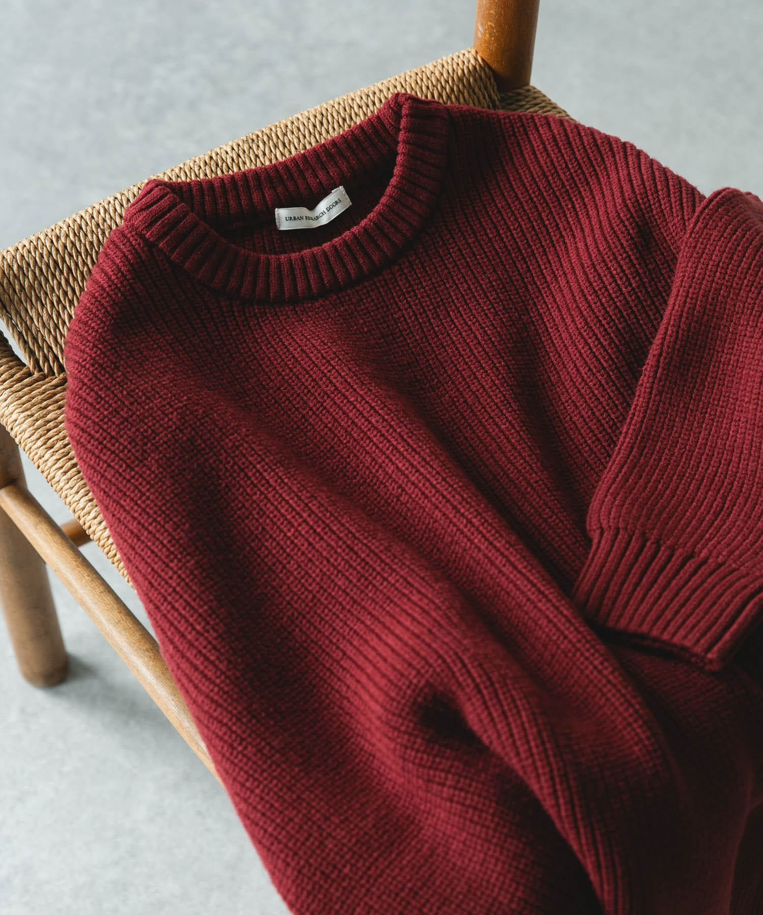 畦ニット クルーネックプルオーバー(M RED): トップス｜URBAN RESEARCH