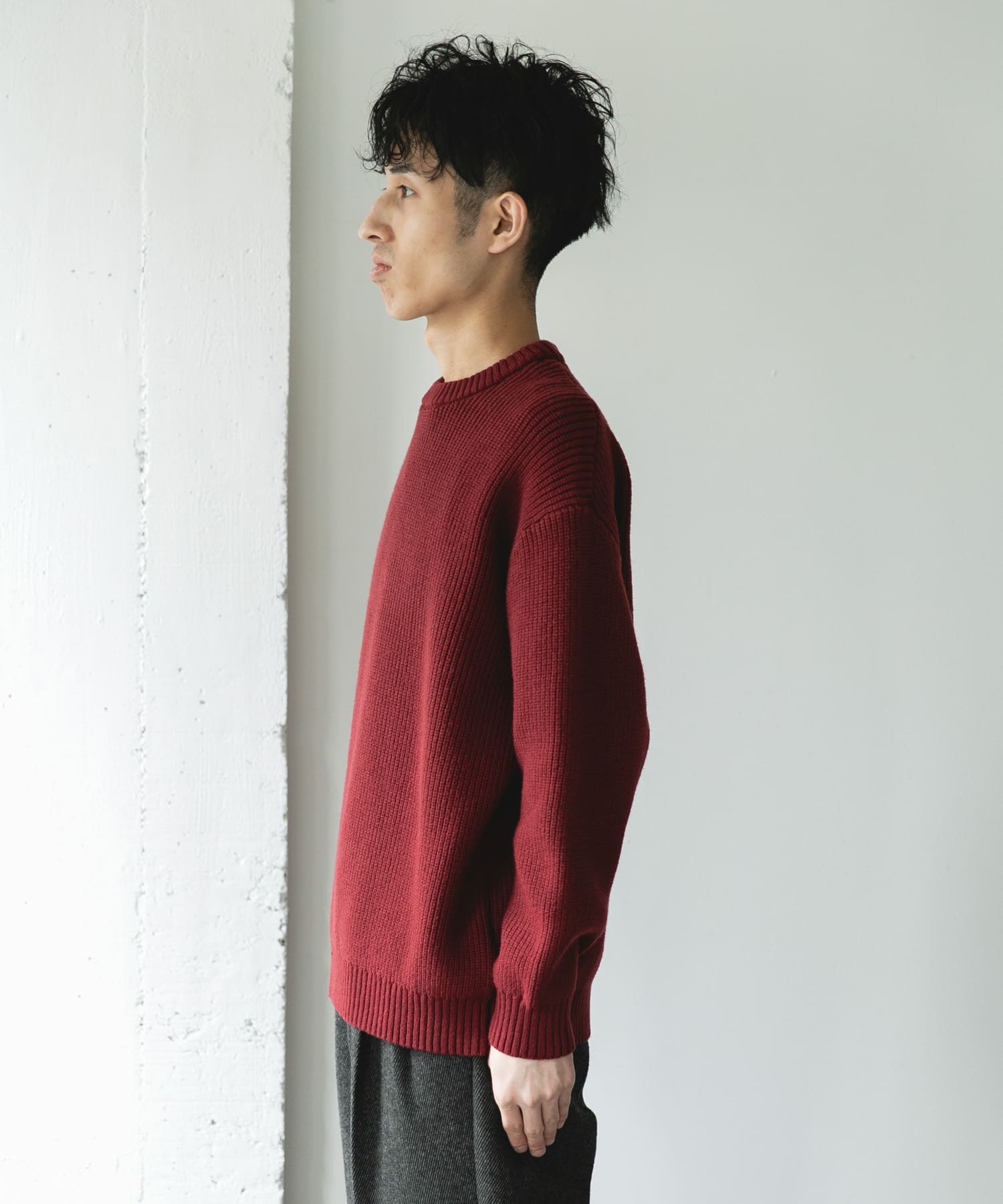畦ニット クルーネックプルオーバー(M RED): トップス｜URBAN RESEARCH