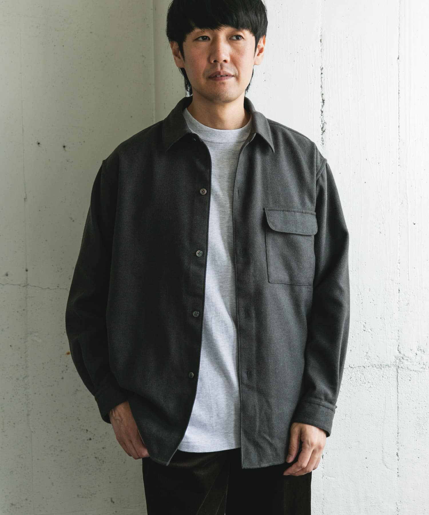 フラノレギュラーカラーシャツ(M TOP GRAY): トップス｜URBAN RESEARCH