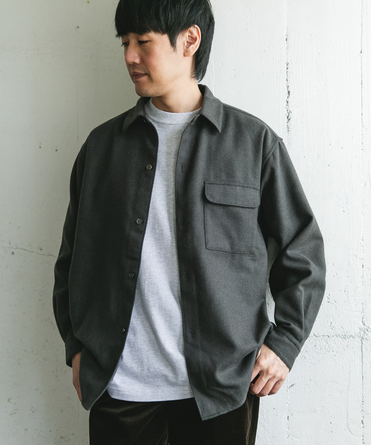 フラノレギュラーカラーシャツ(M TOP GRAY): トップス｜URBAN RESEARCH