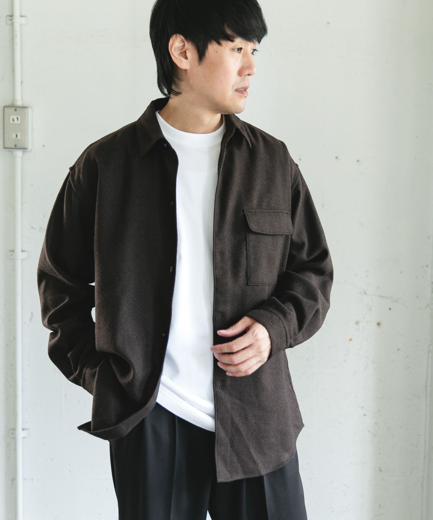 フラノレギュラーカラーシャツ(M TOP GRAY): トップス｜URBAN RESEARCH