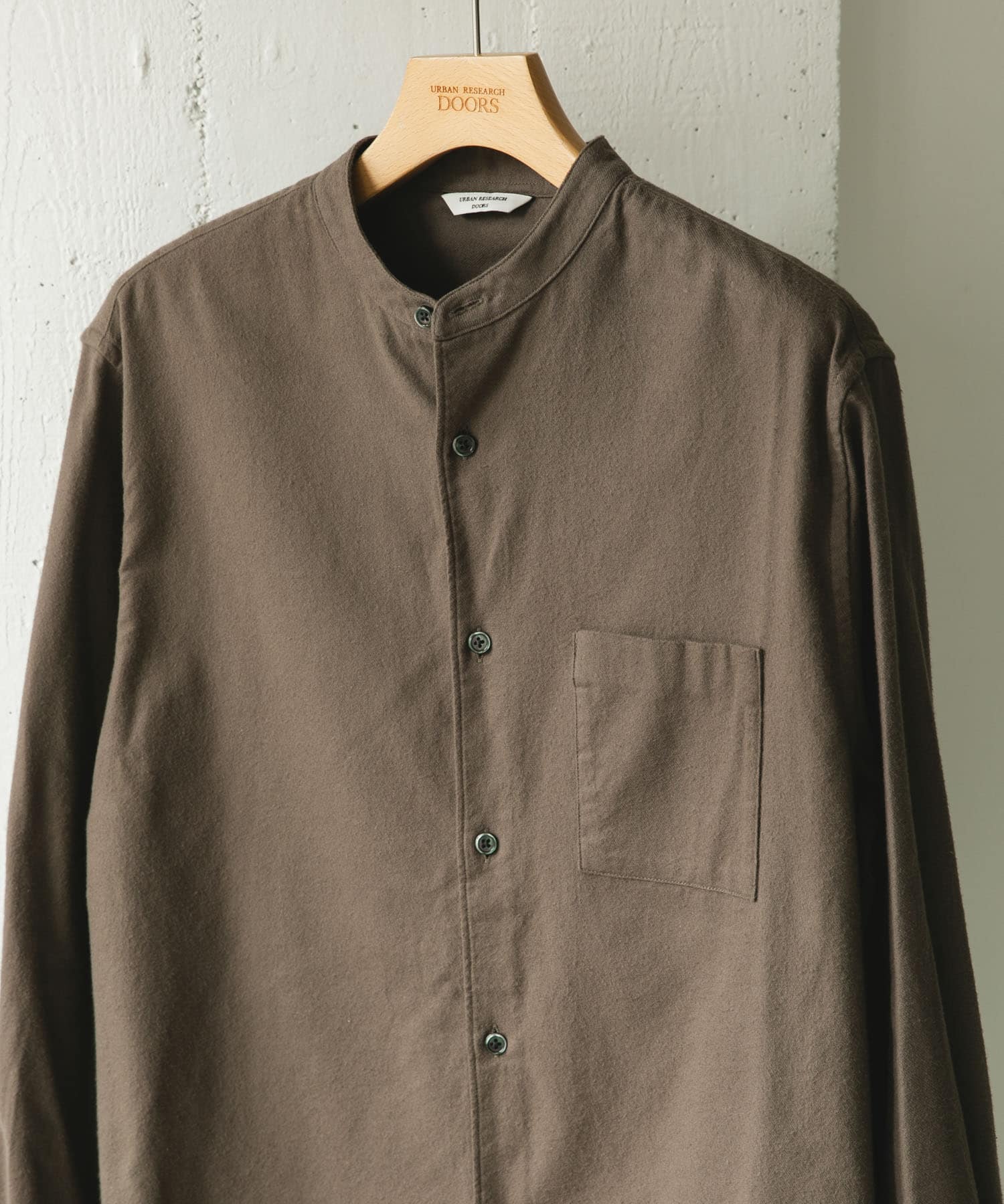 防シワ起毛ネルバンドカラーシャツ(M 千鳥): トップス｜URBAN RESEARCH