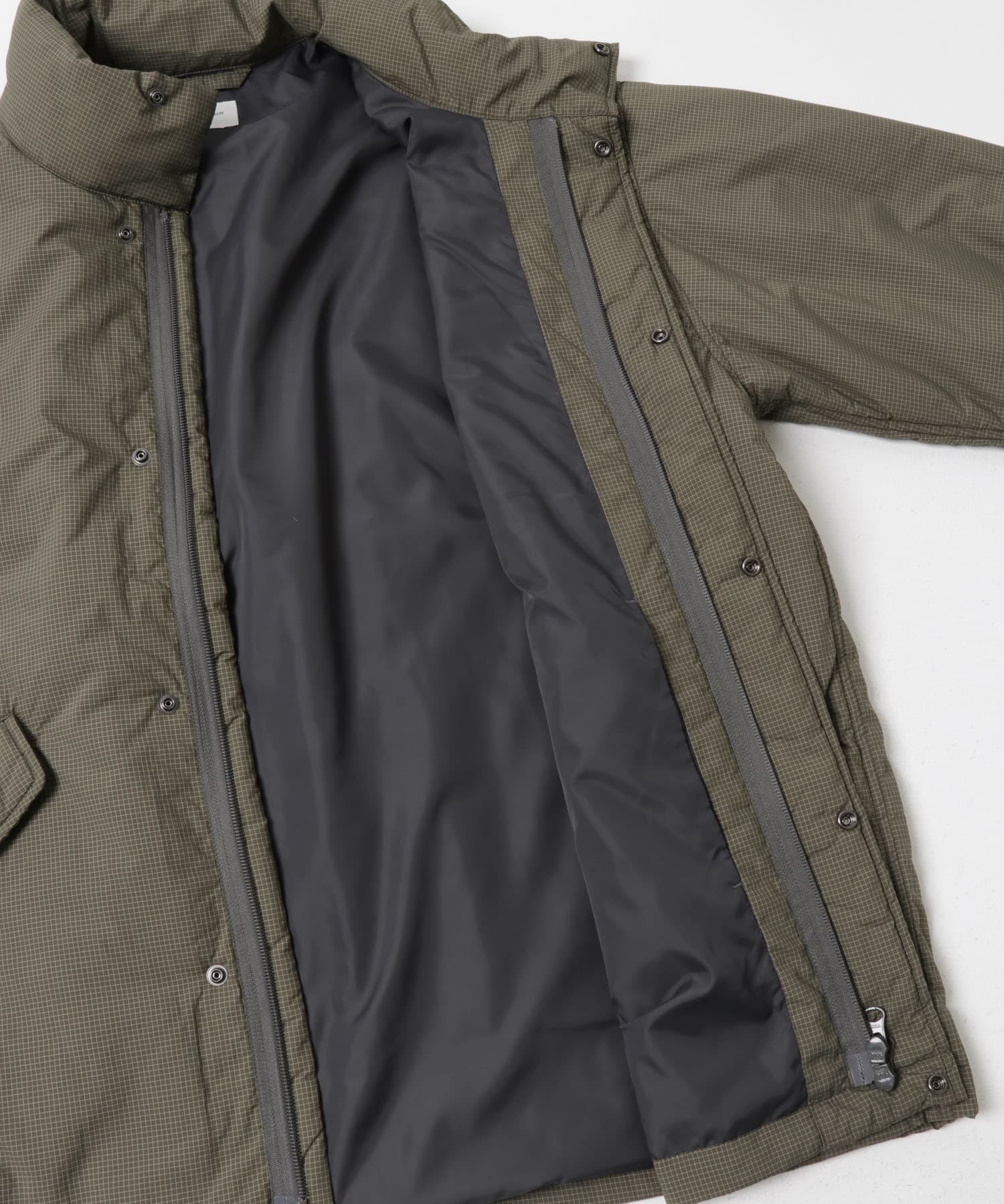 中綿ショートモッズコート OLV CHK M