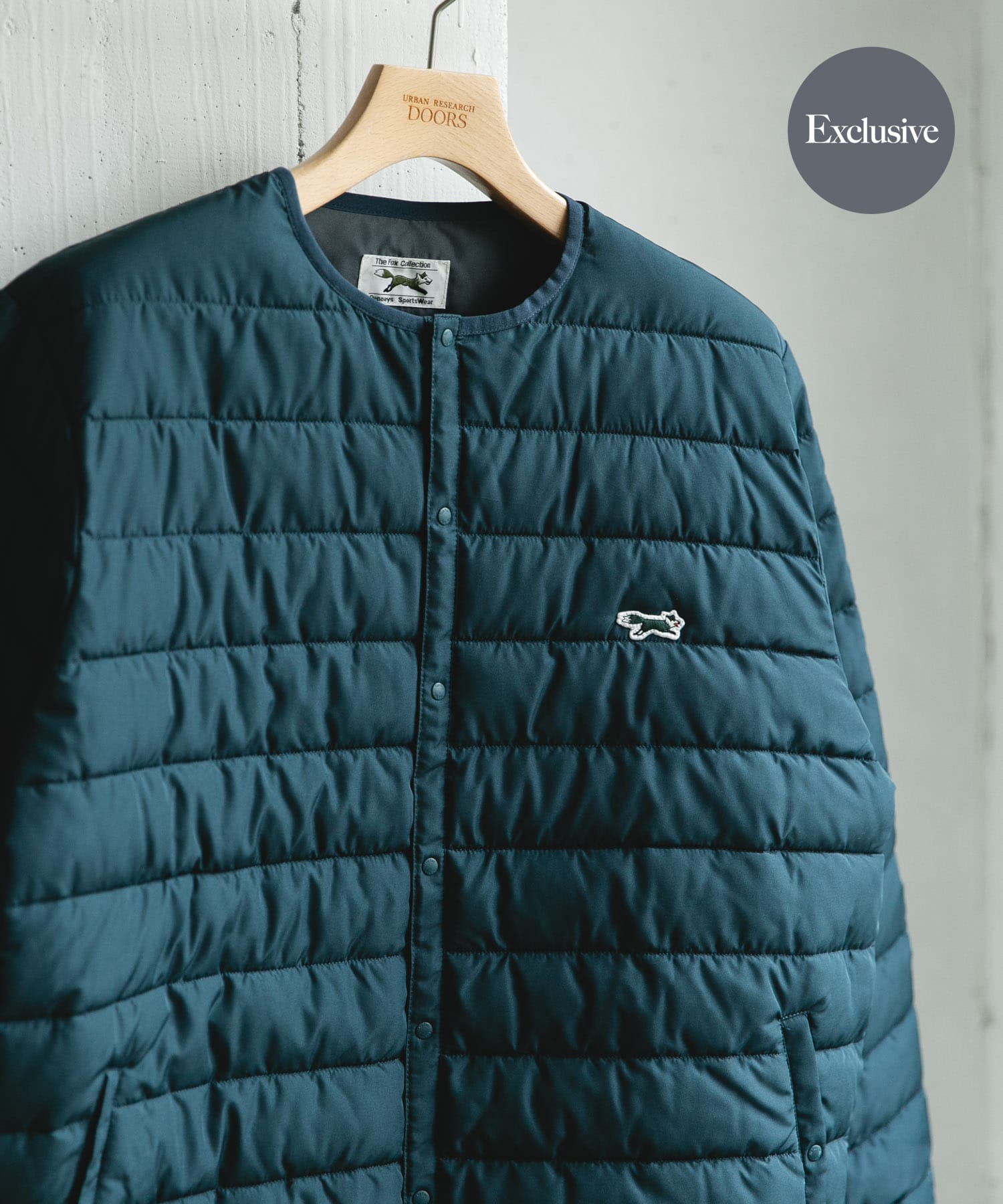 『別注』PENNEYS×DOORS　THE FOX ファイバーダウンブルゾン BLUE GREEN M
