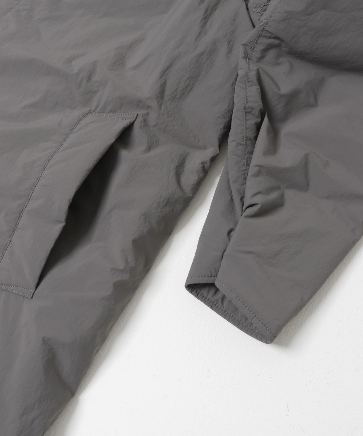 ライトナイロン パデット バルマカンコート L.GRAY M