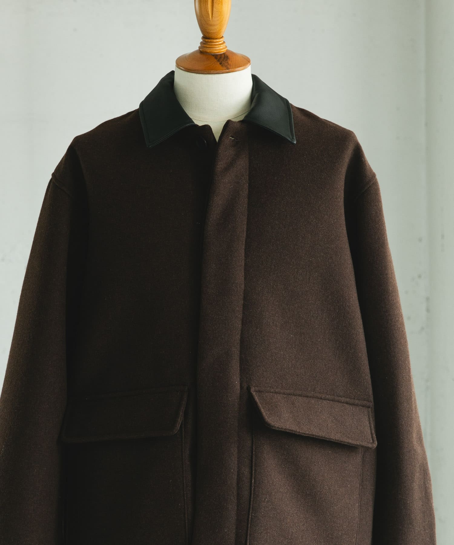 ウールブレンドカバーオール BROWN M