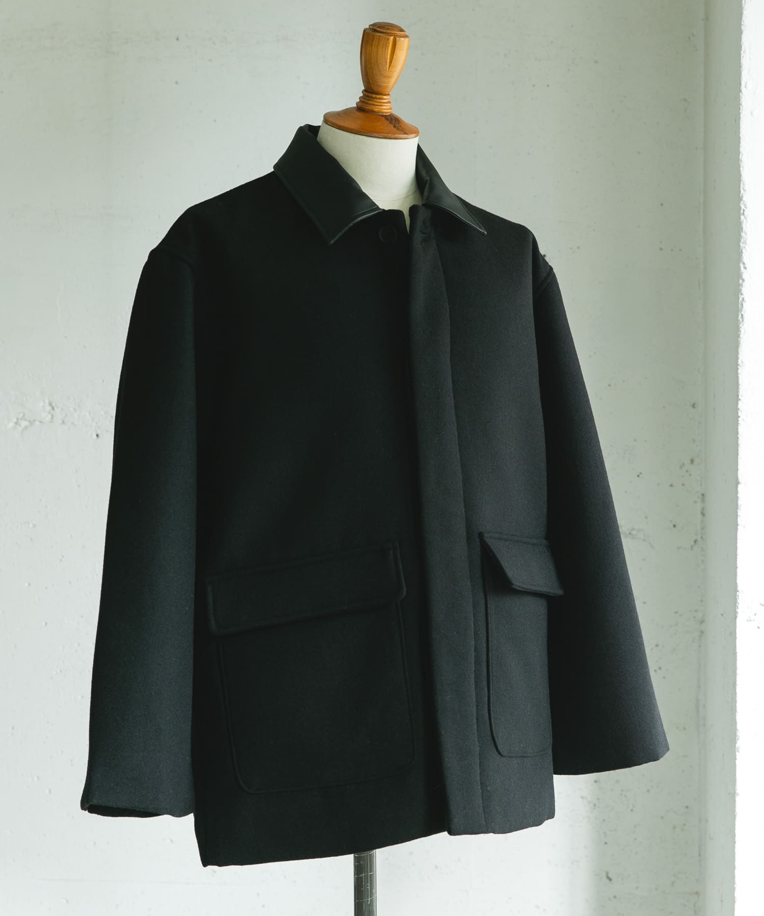 ウールブレンドカバーオール BLACK L