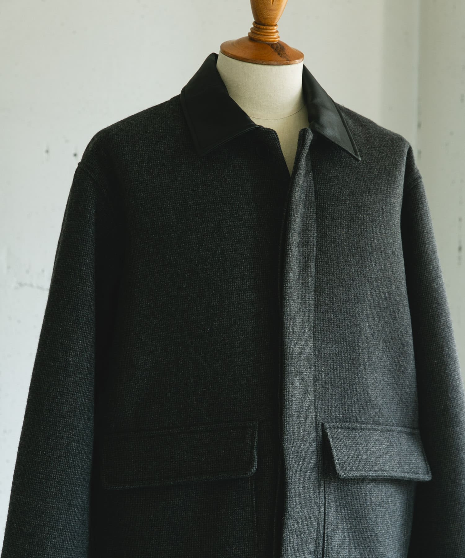 ウールブレンドカバーオール CHECK L